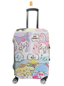 三丽鸥行李箱防尘罩保护套，全尺寸行李箱保护套，派对小礼物，适用于各种拉杆箱和弹性行李箱，防暴雨、防风雪等恶劣天气，保护行李箱免受刮擦和损坏，可空运托运以避免损坏！