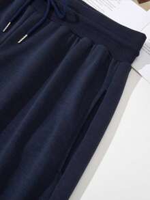 Stylish Cotton Gym Sweatpants Gym Sport Fitness Art Gym Unisex Fashion - 藏蓝色 - 查看 3