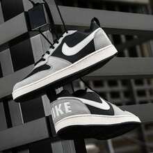 Nike Court Borough Low Prem Versatile Casual Non-Slip Wear-Resistant Low-Top Sneakers LY Men's Black And Gray - Dark Gray - View 3