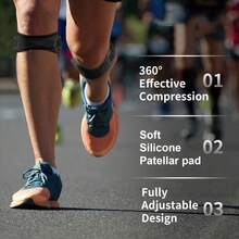 2 قطعة وسادة ركبة لشريط الركبة، دعم وإغاثة آلام الركبة للتنزه والكرة الطائرة والكرة السلة والجري والقفز والتنس والتهاب الأوتار والكرة الطائرة والنزول