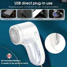 1pc Electric Fabric Shaver, Portable Lint Remover, Sweater Defuzzer, Household Lint Remover, Fabric Depiller - Multicolor - View 8