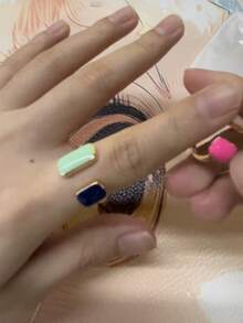 Andkiss Alloy Cuff Ring - Multicolor - View 5