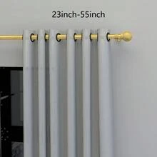 0.63" Iron Splice Gold Curtain Rod/Roman Rod, Classic Small Round Ball Decorative Curtain Rod, Length 23"-87", Curtain Rod Bracket Set For Wall Mount And Hanging Installation, Sturdy And Durable, Suitable For: Curtain Rod/Shower Rod/Sun Shade Rod/Sheer Rod, Fits Bedroom, Kitchen, Living Room, Dining Room, Office, Dorm Or Rental, Lightweight Curtain Rod, Modern Minimalist Design - Gold - View 11