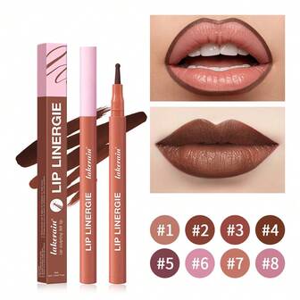  Lakerain Innovative Felt-Tip Lip Liner Pencil, Long-Lasting And Smudge-Proof Lip Liner