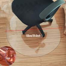 Hardwood Floor Office Chair Mat, Transparent Floor Protector, Suitable For Rolling Chairs, Heavy Duty Wood/Tile Floor Protection Pad For Home Office, Non-Slip, Easy To Clean