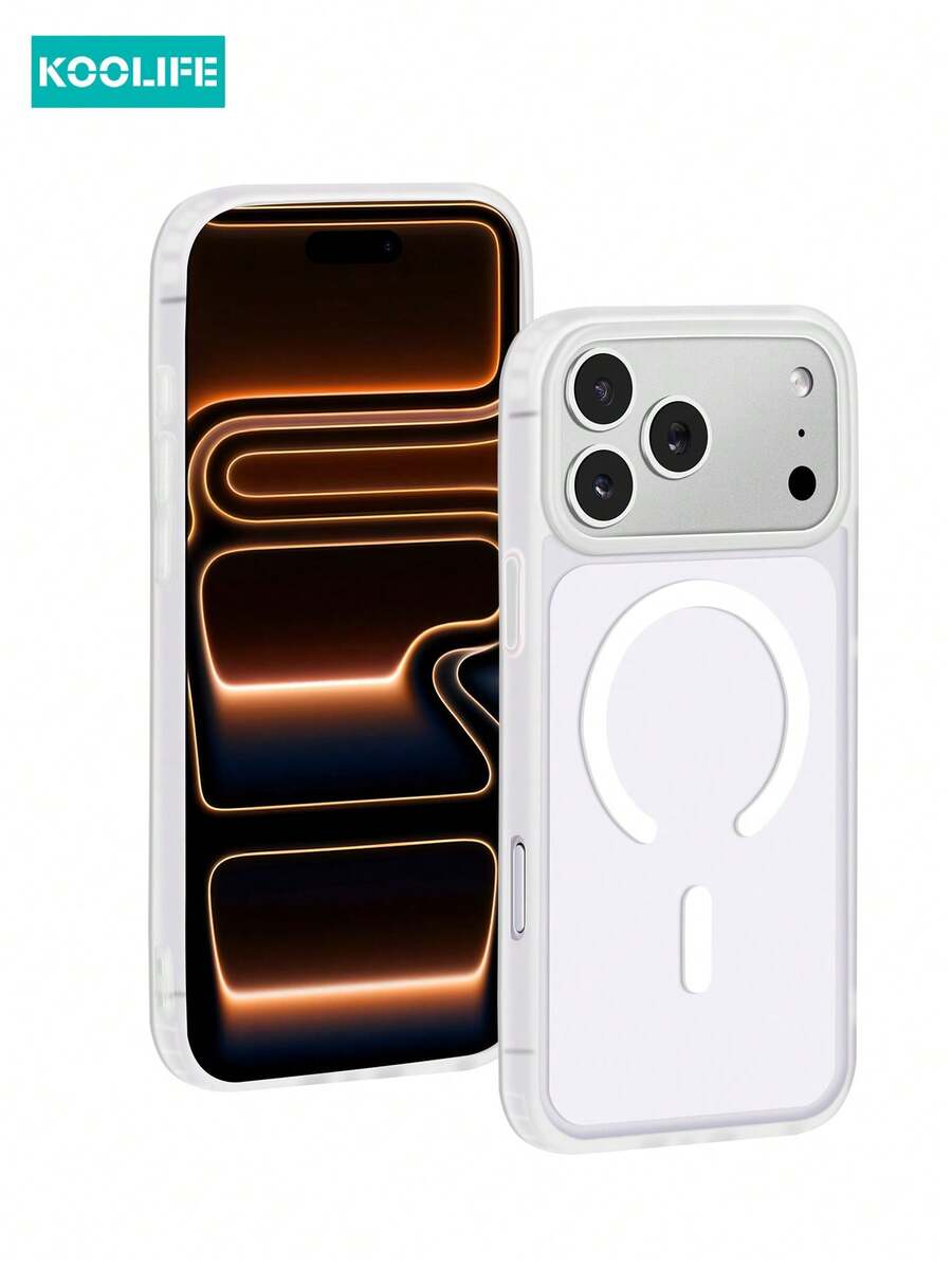 KOOLIFE 1件装苹果17Pro亲肤二合一磁吸手机壳,PC+TPU材质,1.5mm磨砂背板,兼容苹果17ProMax/17/17Pro/17Air/14/14Pro/14ProMax/15/15Pro/15ProMax/16/16Pro/16ProMax/16e - 磨砂白 - 查看 1