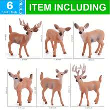 圣诞装饰恐龙和史前海洋生物玩具儿童玩具套装，森林动物白尾鹿公仔玩具可用作蛋糕装饰家庭办公室装饰，古代海洋动物玩具套装，适合男孩和女孩，可作为生日派对用品礼物，适合圣诞节/圣诞老人/雪花/姜饼人/驯鹿/雪人/拐杖糖/麋鹿/冬青/槲寄生/新年宝盒礼品袋填充物学生奖品圣诞袜皮纳塔复活节彩蛋填充物房间装饰，女孩蛋糕装饰，男孩蛋糕装饰，女孩派对填充物