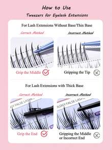 2pcs/1pc High Quality Eyelash Tweezers, Eyelash Extension Tools, Nail Art Tool, Suitable For Personal Use And Professional Beautician/Manicurist,Makeup,Cheap,Room Decor,Vanity,Travel,Bedroom,Makeup Accessories,Tweezers