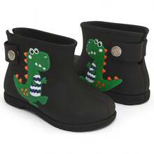 Boys' Dino Low-Cut Waterproof Rain Boots - 黑色 - 查看 2