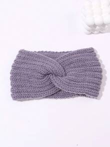 3pcs Fashionable Warm Knitted Wool Cross Headbands, Suitable For Teenagers In Autumn And Winter, Handmade - Multicolor - View 7