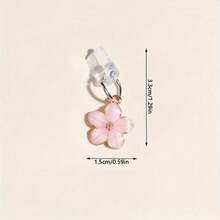 Pearlescent Alloy Dripping Cherry Blossom Mobile Phone Dust Plug Pendant DIY Mobile Phone Charging Port Dust Pendant Small Gift