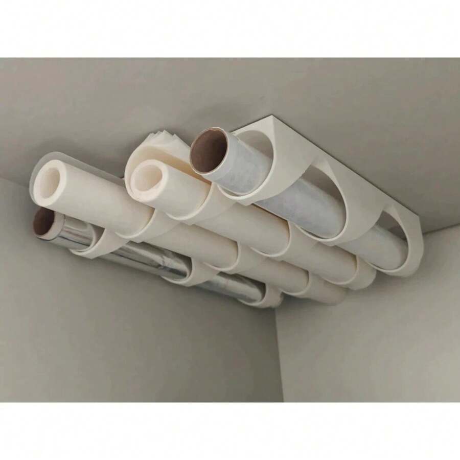 Plastic Film Roll Holder - Parchment Paper - Aluminum Foil - Cabinet Holder - trắng - Xem 1