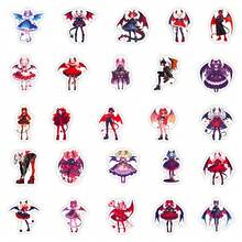 56pcs Lolita Little Devil Series Stickers, Suitable For Scrapbooking, Diaries, Laptops, Water Bottles, Cars, Etc. Faith-Based Designs With Positive Messages, Great Gift - Multicolor - View 7