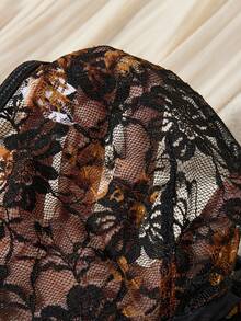 2PCS Women's Black Retro Palace Style And Enchanting Pajama Set, Lace Splicing Sexy Sleeping Skirt With Lace Flower And Bow Decoration Strap Underwear, Thin Comfortable Translucent Pajama Skirt, Christmas Surprise Party Gifts