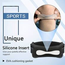 2 قطعة وسادة ركبة لشريط الركبة، دعم وإغاثة آلام الركبة للتنزه والكرة الطائرة والكرة السلة والجري والقفز والتنس والتهاب الأوتار والكرة الطائرة والنزول