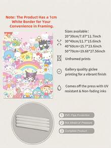 SANRIO 1 件无框三丽鸥布丁狗摆件，卧室、客厅、走廊的理想礼物，墙面装饰，冬季装饰，房间装饰礼物，生日和毕业礼物 - 彩色 - 查看 2