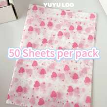 25/50 bucăți de hârtie în formă de inimă cu model de pară de zăpadă, hârtie de împachetat cadouri 35,56 * 50,8 cm, hârtie artistică potrivită pentru petreceri, zile de naștere, decorațiuni de nuntă, hârtie de împachetat, accesorii pentru buchete, hârtie de împachetat cadouri, șervețele de împachetat cadouri.