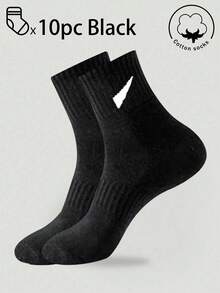 40 peças/30 peças/24 peças Meias Esportivas Confortáveis Unissex, Meias de Algodão, Adequadas para Esportes e Treinamento, Meias Longas para Mulheres, Uso Casual e Empresarial, Antibacterianas, Macias, Pretas e Brancas, Resistentes a Odores, Absorventes de Umidade, Macias e Leves, Adequadas para Outono/Inverno, 20 peças/10 peças/8 peças/6 peças/4 peças/2 peças