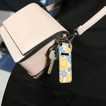 Chapsticks Holder Keychain For Lipstick, Multifunctional Lipstick Cover Keychains Clip-On Lip Balm Holder For Women Bag Accessories Useful Gifts,Leopard Lip Balm Holder Keychain Clip On Lipstick Sleeve & Lipstick Sleeve Holder For Tight-Knit Elastic Lipstick Holder Keychain