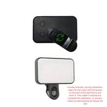 1pc Selfie LED Fill Light, 3 Lighting Modes, Adjustable Brightness, USB Rechargeable, Portable Detachable Clip. Suitable For Smartphone Photography Lighting, Laptop, Tablet, Meetings, Makeup, And Holiday Occasions. Built-In 250mAh Rechargeable Lithium Battery.