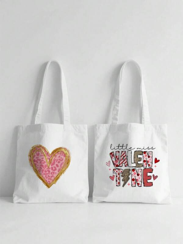 1 pieza Bolsa de lona, diseño único (foto, paisaje, ilustración), plegable, gran capacidad, ligera, elegante, bolsa de compras personalizada, bolso de hombro, bolsa de compras casual Regreso a la escuela