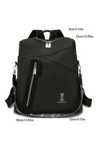 Fashionable Women's 3-In-1 Backpack For Travel, Office, Commute - Large Capacity, Laptop Compartment, Street Style - Black - View 9