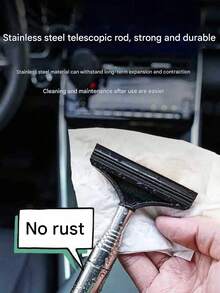 1pc Extendable Car Mirror Rain Wipers - Telescopic Water Repellent Blade With Anti-Fog Coating, Universal Windshield & Side Mirror Cleaner For Driving (Essential Rainy Season Gift For Drivers & Car Owners) - Multicolor - View 4