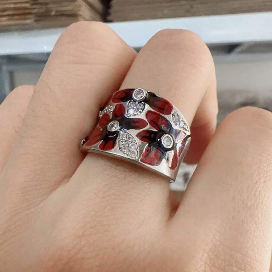 1pc Men Vintage Tiger Eye Ring, Anniversary Gift - Brown - View 1