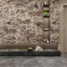 1 Roll Self-Adhesive Wallpaper, Vinyl Glossy Finish, Waterproof, Oil-Resistant, Removable Wallpaper Sticker, Suitable For Bedroom, Kitchen, Living Room, Wall Decor, Home Decor, Art Wall - Coffee Brown - View 7