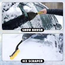 1pc Car Snow Brush Ice Scraper Sweeping Shovel For Winter Handle Auto Glass Cleaning Tool Remover Auto Windshield Accessories, Car Snow Shovel Car Snow Shovel Artifact Multifunctional Deicing Shovel Snow Scraper Snow Brush Tool Winter Snow Removal, Car Snow Removal Artifact Multifunctional Car Deicing Shovel Snow Scraper Snow Brush Tool Winter Snow Removal, Detachable, 360° Rotating