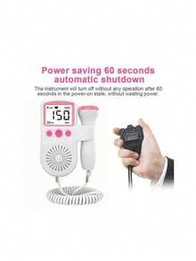 1 Pc Fetal Heart Meter Home Doppler Ultrasound Pregnant Women Handheld Convenient Fetal Fetal Movement Stethoscope Fetal Heart Monitor - Pink - View 7