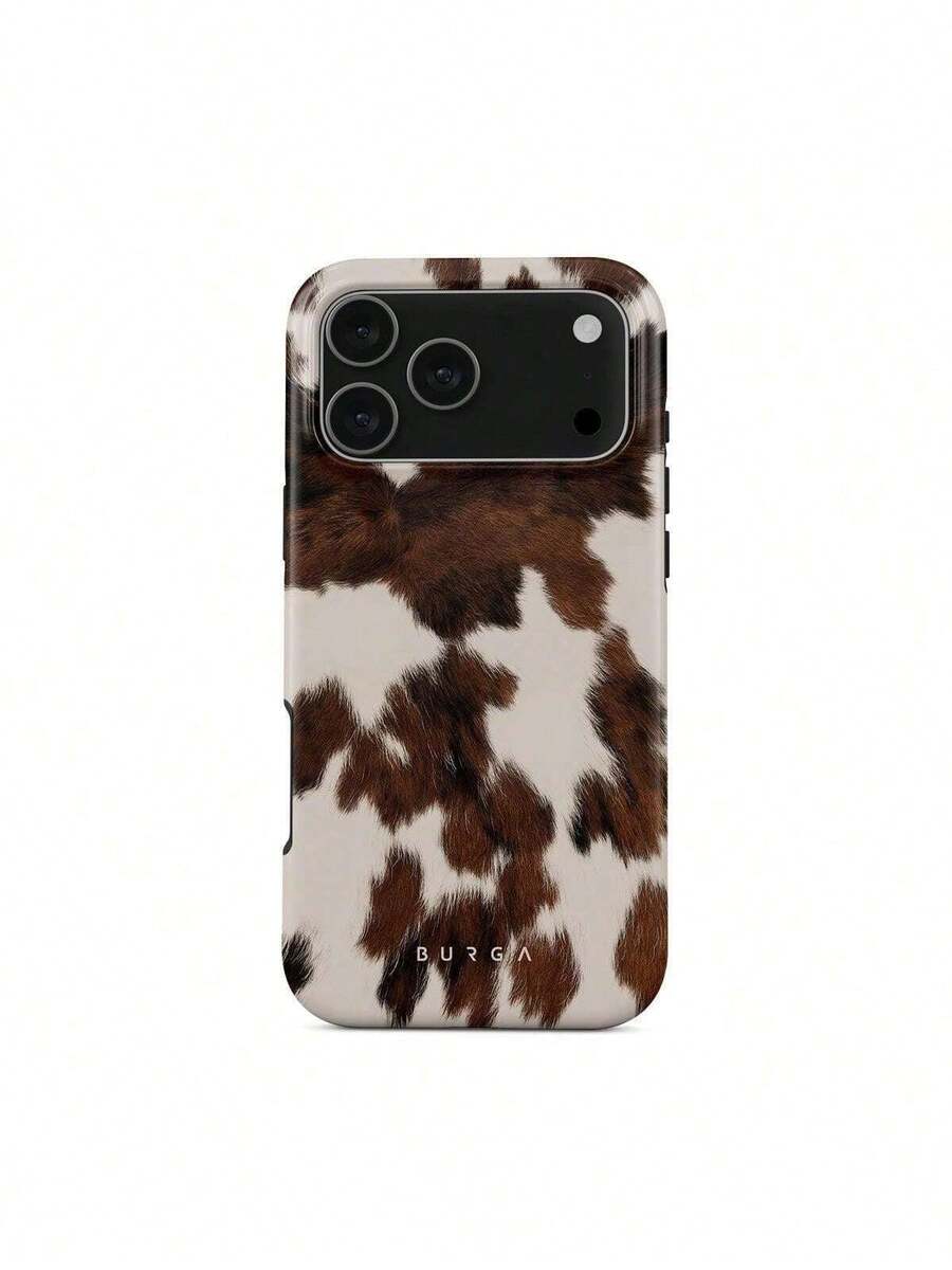 Celestial BURGA  Case |   Brown Cow Print Faux Fur Cover For  17 - 11 Pro Max |   High Quality |   Teenage Girl Gift,Suitable For IPhone 17 Air - 白色1 - 查看 1