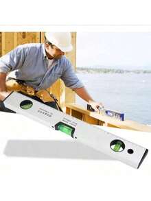500mm Aluminum Alloy Bubble Level Multifunction Leveling Instrument For Vertical And Horizontal Measurement - Silver - View 3