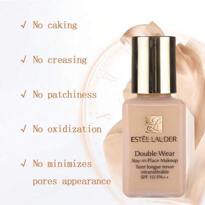 Estée Lauder Fondotinta idrorepellente opaco a lunga tenuta, formato da viaggio, 24 ore di durata, finitura naturale, #1W1 15ml/0,5oz