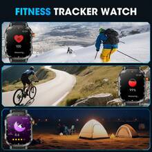 1 100 mAh Batterie Montre connectée homme 2,01 pouces avec appel Bluetooth 100+ modes multisports Suivi du sommeil et du podomètre Montre connectée homme avec éclairage LED/marche en extérieur/prévisions météorologiques/recherche de téléphone Montre connectée homme femme pour iPhone Android - Noir - Voir 6