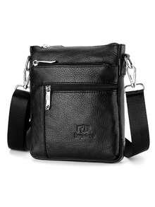 1 szt. męska torba typu crossbody z prawdziwej skóry bydlęcej - regulowany pasek, wiele przegródek, klasyczna torba biznesowa na ramię do pracy, podróży i codziennego użytku Torba dla mężczyzn Prezenty dla mężczyzn Torby na ramię dla mężczyzn Torba podróżna Podstawowe artykuły świąteczne Torba kempingowa na ramię dla mężczyzn Lato Powrót do szkoły Torba letnia w stylu vintage Torba wiosenna na wakacje Pakiet Torba typu crossbody