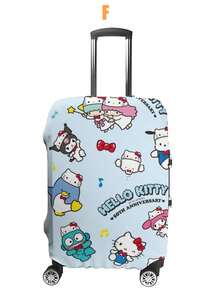 三丽鸥行李箱防尘罩保护套，全尺寸行李箱保护套，派对小礼物，适用于各种拉杆箱和弹性行李箱，防暴雨、防风雪等恶劣天气，保护行李箱免受刮擦和损坏，可空运托运以避免损坏！