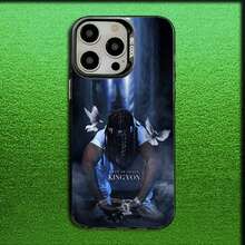 Funda de teléfono Raper K-King Von para 17,16,15,14,13,12,11,Pro,MAX, cubierta de silicona mate gris negra - Z1 - Ver 8