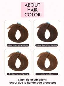 10 Pcs Mini Tape In Hair Extensions Human Hair Color 4/27 Chocolate Brown To Caramel Blonde 14-22 Inch Remy Human Hair Invisible Tape In Hair Extensions - S4 - Ver 8