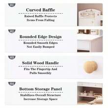 Tocador Multifuncional Que Incluye Espejo, lámpara Y Taburete - Tipo de Enchufe A USA (110-127V) - Ver 3