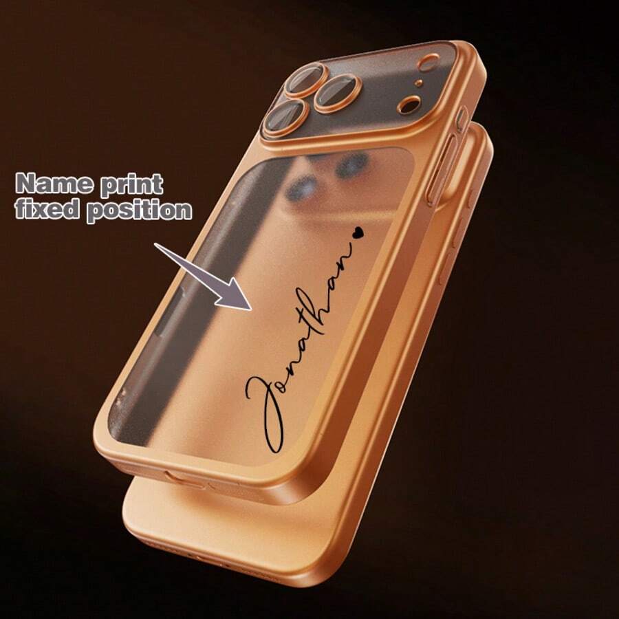Customized DIY Name Electroplated Matte Finish Phone Case, Suitable For IPhone 17 Pro Max, 17 Pro, Air 17, 16 Pro Max, 16 Pro And 16, Phone Case, Phone Cover - Black - View 1