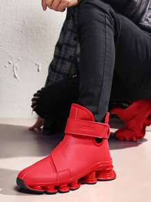 Carbon Board Sports Running Shoes, Breathable Casual Running Shoes, Flat Shoes, Casual Shoes, Sports Shoes, Thick Soles, Fashionable Popcorn Soles, Supercritical Foam Soles, High Elasticity - Red - View 8