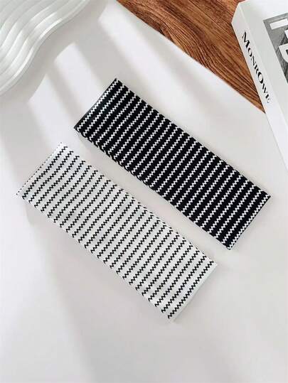 1pc Women's Fashion Headband, Classic Black & White Wavy Texture, Suitable For Daily Hairstyles, Matching Outfits, Simple & Versatile Hair Accessory,Gifts,Travel,Gifts For Women,Hair Stuff,Stocking Stuffers