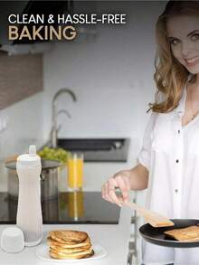 1000ml Hand-Cranked Batter Mixer Bottle Batter Dispenser - Thông thoáng - Xem 3