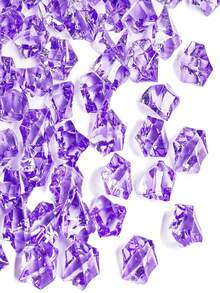 Blue Acrylic Gemstone Vase Filler Fake Ice Cubes Plastic Diamond Fake Crushed Rocks Decorative Item For Party Tables, Wedding Decoration Accessories