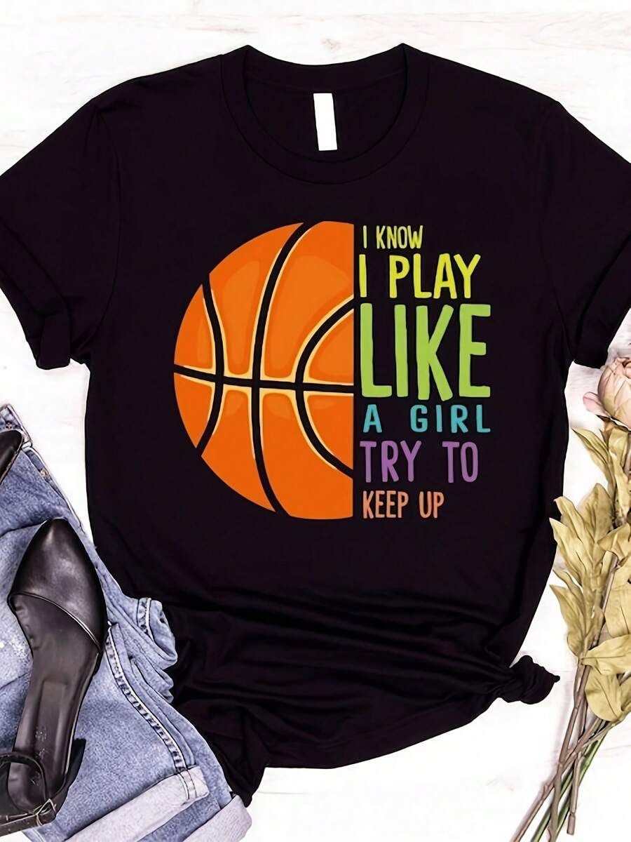 Basketball Shirts, Basketball Mom Outfit, Basketball Player Sister Gifts, Girls Basketball Team, Basketball Girls Sweatshirt For Wo - 款式9 - 查看 1