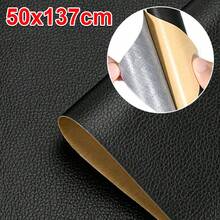 Black Leather Sticky Back -Leatherette Vinyl Wrap Sticker For DIY Waterproof - Black - View 3