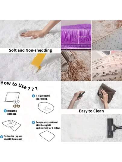 1pc Of Ultra Zachte Thick Fluffy Living Room Mat,Circular ative Tapijt Mat, Soft, Com table, able, High End, Available In Various Sizes The Mat Can Be Bedroom, Dining Room, Office ation, Home ation view 3