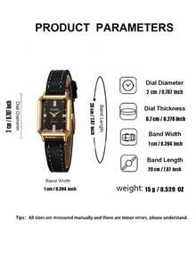 1pc Minimalist Women's Rectangular Roman Numeral Dial Fashion Bamboo Strap Watch, Suitable For Daily Wear, Birthday, Anniversary Gift, Year-End Promotion, Singles Day, Halloween Promotion