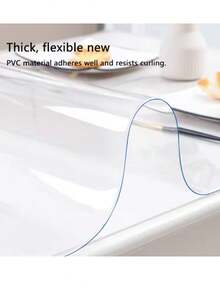 1入組素色桌布餐桌用簡約透明防水桌墊 - 無色 - 查看 9